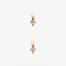Load image into Gallery viewer, Charms Mini boucle d'oreilles Luciole or jaune 18 carats face