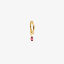 Load image into Gallery viewer, Mini boucle d'oreilles piercing rubis Or 18 carats Sophie d'Agon Face