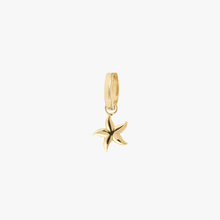 Load image into Gallery viewer, Créoles Etoile de mer Full Diamond, or jaune 18 carats, diamants blancs, dos