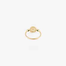 Load image into Gallery viewer, Bague Luna 1 Hydra en or 18k avec émeraudes, saphirs jaune et turquoises dos