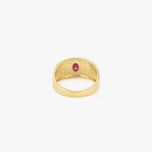 Load image into Gallery viewer, Ani Bague 4 Blush, or jaune 18 carats, saphirs, diamants blancs, spinelle, dos