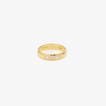 Load image into Gallery viewer, Alliance Miniflower Love 1 , or jaune 18 carats, diamants blancs face