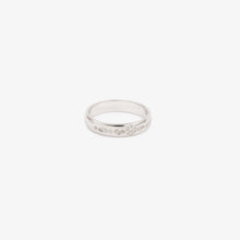 Cargar imagen en el visor de la Galería, Alliance Miniflower Love 3 , or blanc 18 carats, diamants blancs profil