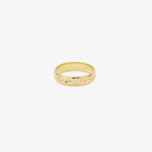 Load image into Gallery viewer, Alliance Miniflower Love 4, or jaune 18 carats, diamants blancs face