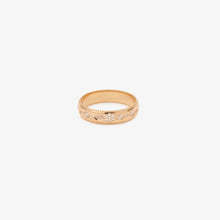 Load image into Gallery viewer, Alliance Miniflower Love 4, or rose 18 carats, diamants blancs face