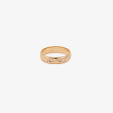 Load image into Gallery viewer, Alliance Miniflower Love 4, or rose 18 carats, diamants blancs profil