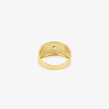 Load image into Gallery viewer, Bague Ani 4 Sable en or 18k avec saphirs vert tilleul, saphirs cognac, saphir vert, diamant blanc dos