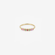 Load image into Gallery viewer, Bague Gaia 6 Rouge, Emeraude Rubis saphir Rose or jaune, face