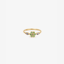 Load image into Gallery viewer, Miniflower Ring 1–Green