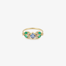 Charger l'image dans la visionneuse de la galerie, bague nymphea 3 bleue face