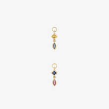 Load image into Gallery viewer, Charm piercing saphir Or 18 carats Sophie d'Agon Face