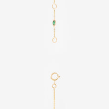 Load image into Gallery viewer, Gaia collier 1 vert, émeraudes, saphires, fermoir