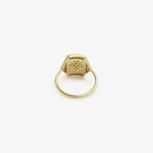 Load image into Gallery viewer, Bague Paloma 1 noire or jaune, diamants noirs, saphirs jaunes et diamants Blanc dos