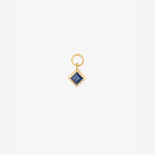 Load image into Gallery viewer, Charm piercing saphir Bleu foncé Or 18 carats Sophie d'Agon face