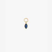 Cargar imagen en el visor de la Galería, Charm piercing saphir bleu foncé Or 18 carats Sophie d'Agon Face