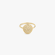 Load image into Gallery viewer, Bague Yellowstone 1 Diamant or jaune recyclé face
