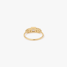 Load image into Gallery viewer, Ginger bague 2 diamant or jaune, diamants blancs, dos
