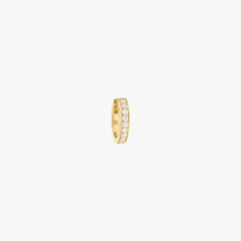 Load image into Gallery viewer, Mini boucle d'oreilles Full Diamond, or jaune 18 carats, diamants blancs, face

