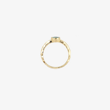 Load image into Gallery viewer, Solitaire Le Grand Bleu, or jaune 18 carats, tourmaline, dessus
