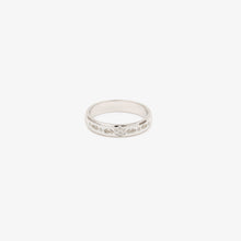 Cargar imagen en el visor de la Galería, Alliance Miniflower Love 3 , or blanc 18 carats, diamants blancs face
