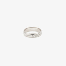 Load image into Gallery viewer, Alliance Miniflower Love 4 or blanc 18k recyclés avec diamants blancs Profil
