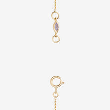 Load image into Gallery viewer, Ava Collier 1 Marine, or Jaune , diamants blancs, saphirs bleu fermoir

