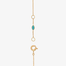 Charger l'image dans la visionneuse de la galerie, Collier Ava or jaune, turquoises, rubis, saphirs roses et émeraudes fermoir
