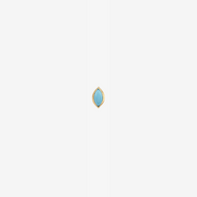 Load image into Gallery viewer, Puce d'oreilles Georgia 1 Turquoise or jaune 18 carats, turquoise face
