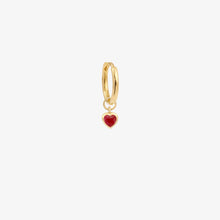 Load image into Gallery viewer, mini boucle d'oreilles or jaune rubis face fermée

