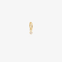 Charger l'image dans la visionneuse de la galerie, mini boucle d'oreilles or jaune diamant face fermée
