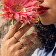 Load image into Gallery viewer, Miniflower Ring 1–Blue
