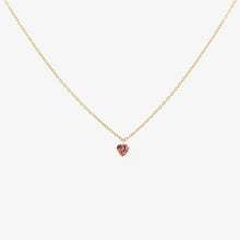 Load image into Gallery viewer, Petit Coeur Collier 1 Saphir or jaune 18 carats Sophie d'Agon 
