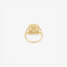 Load image into Gallery viewer, Rita Bague 4 diamant, or jaune et diamants blancs, dos
