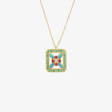 Load image into Gallery viewer, Rita Collier 4 Turquoise, or jaune, turquoises, émeraudes, rubis, diamants salt &amp; pepper, Face
