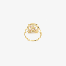 Cargar imagen en el visor de la Galería, Rita bague 4 Pivoine, tsavorites, saphirs roses, diamants blancs dos
