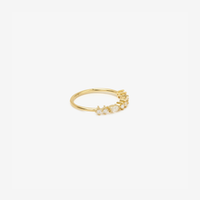 Load image into Gallery viewer, Gaia bague 2 diamant or jaune, diamants blancs, profil
