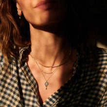 Load image into Gallery viewer, Gaia collier 1 diamant, diamants Sophie d'Agon blancs, porté 2 

