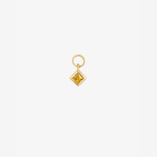 Cargar imagen en el visor de la Galería, Charm piercing saphir jaune Or 18 carats Sophie d'Agon Face
