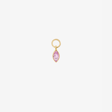 Load image into Gallery viewer, Charm piercing saphir rose Or 18 carats Sophie d'Agon face
