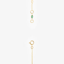 Load image into Gallery viewer, Bracelet Yellowstone fermoir émeraude marquise
