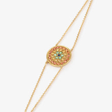 Charger l'image dans la visionneuse de la galerie, Bracelet yellowstone 1 cognac, emeraude verte, saphir coganc, saphir jaune, saphir bleu, Sophie d'Agon Joaillerie Paris
